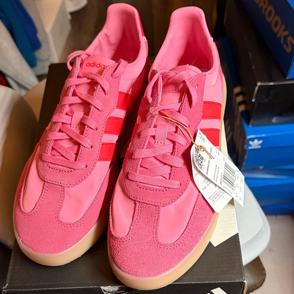 Adidas Women's Barreda Decode Pink and Red Sneakers